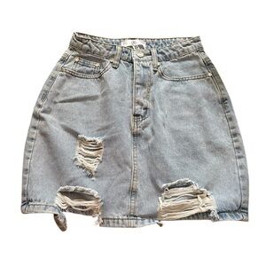 Missguided Size 4 Denim Chic Mini Skirt